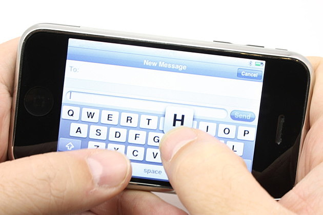 Texting on a touch screen phone