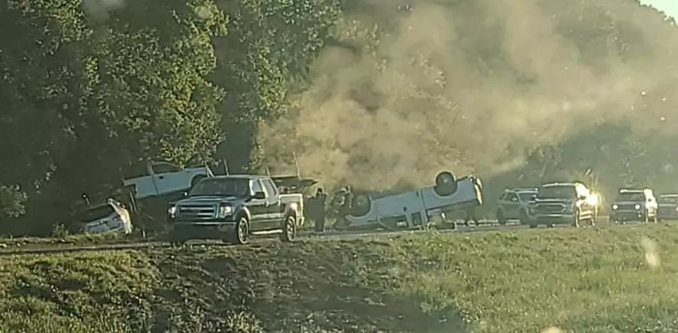 Massive, Terrible Crash on I-10 West, Two Miles West of Duson